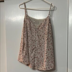 Pink, black, white floral cami